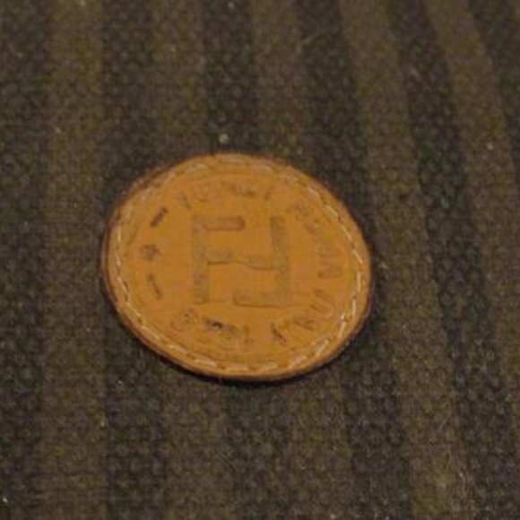 Fendi Brown Black Thin Striped Coated Canvas - Picture 2 of 10